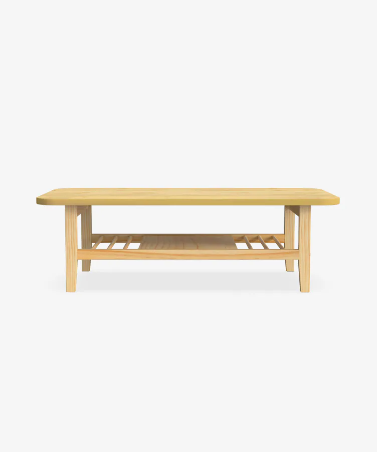 Massief dennenhouten Double-Decker Salontafel CT2