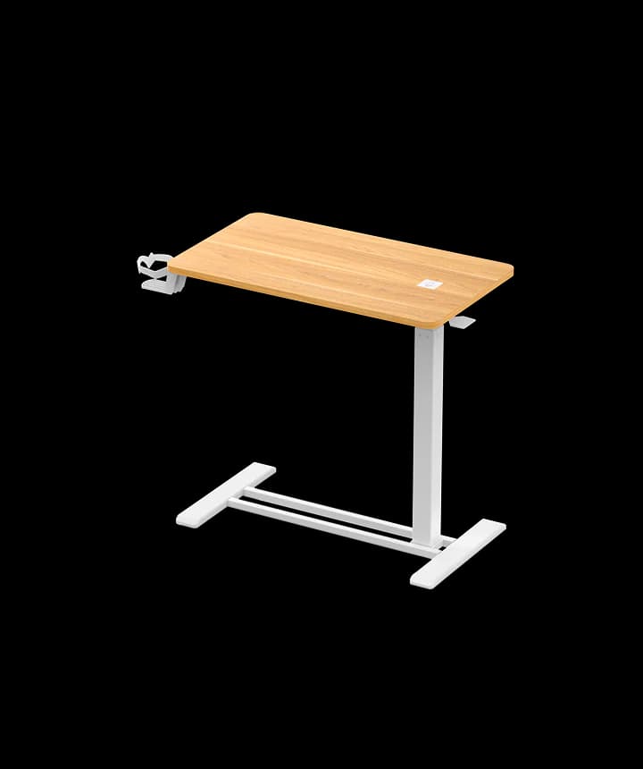 In hoogte verstelbare bijzettafel H3&H3PRO, met bekerhouder