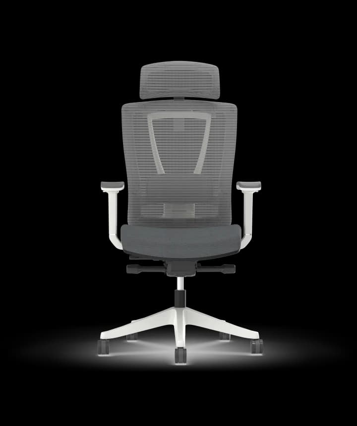 Ergonomische bureaustoel met dynamisch zithulpsysteem