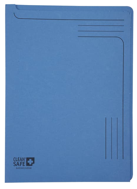Insteekmap Exacompta L-model Clean'Safe bedrukt blauw 5 stuks