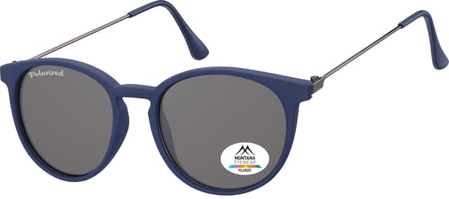 Zonnebril Montana blauw met smoke polarized glas