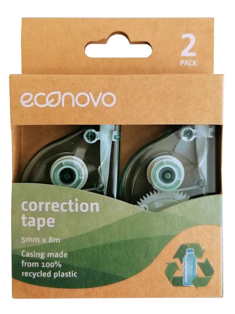 Correctietape Econovo 5mmx8m blister à 2 stuks