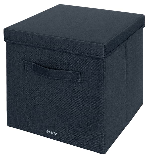 Opbergdoos Leitz gestoffeerd met deksel 330x325x380mm grijs 2 st