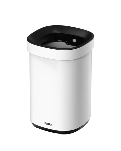 Bureau afvalbak Desq open 20 ltr. metaal wit
