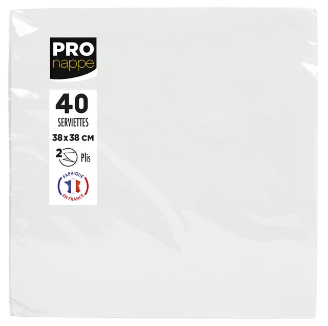 Servet Pronappe 1/4 vouw 2-laags 380x380mm 40 vel wit