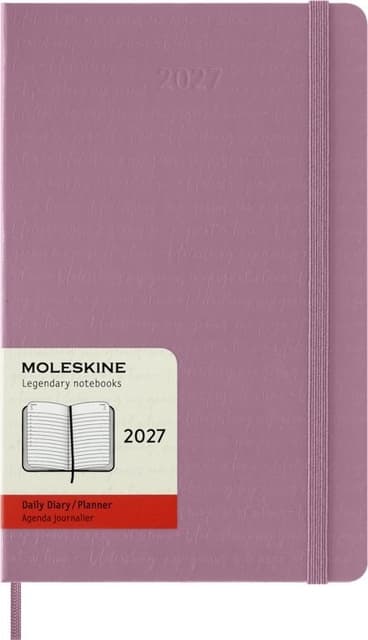 Agenda 2027 Moleskine 12M Planner Daily 1dag/1pagina large hc majestic pink