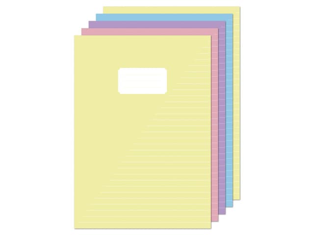 Schrift Kangaro A4 lijn 80 pagina's 60gr pastel assorti pak à 5 stuks