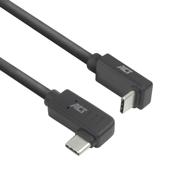 Kabel ACT USB-C hoek links/rechts USB-C hoek boven/beneden 10Gbps 1m