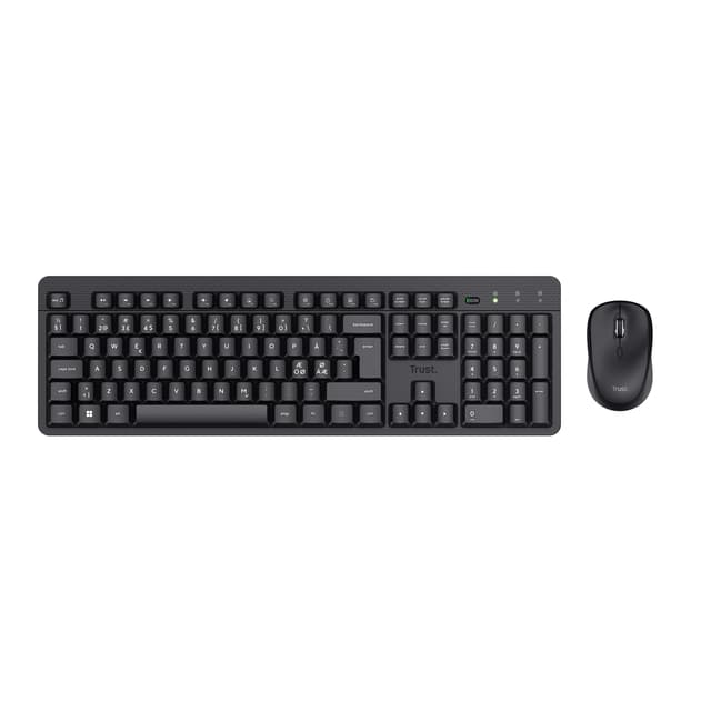 Toetsenbord en muis Trust TKM-360 draadloos zwart QWERTY