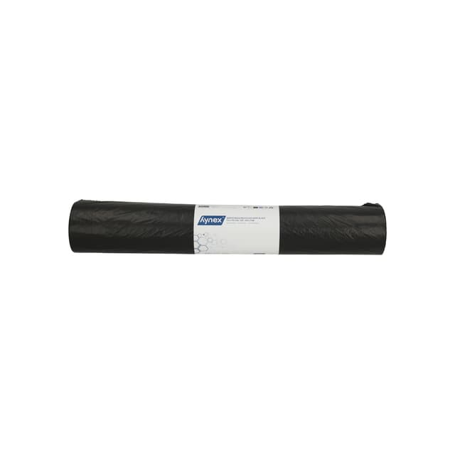 Afvalzak Hynex 70x110cm HDPE recycled T25 120L zwart rol à 25 stuks
