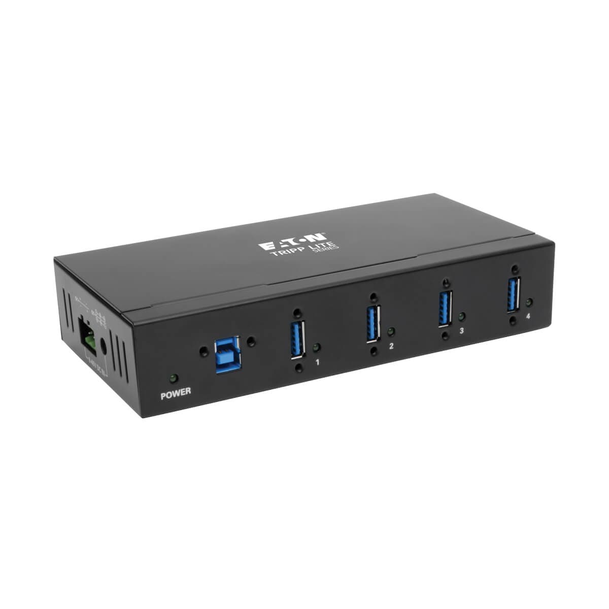 Tripp Lite U360-004-IND interface hub USB 3.2 Gen 1 (3.1 Gen 1) Type-B 5000 Mbit/s Zwart