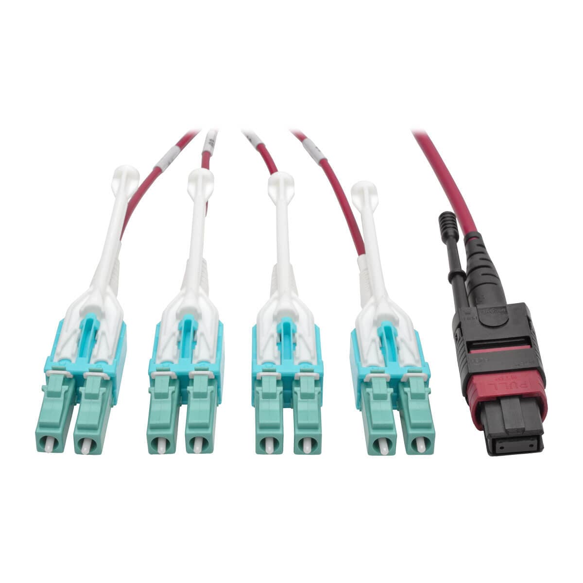 Tripp Lite N845-02M-8L-MG InfiniBand en Glasvezelkabel 2 m MPO/MTP 8x LC CMP Zwart, Magenta, Turkoois