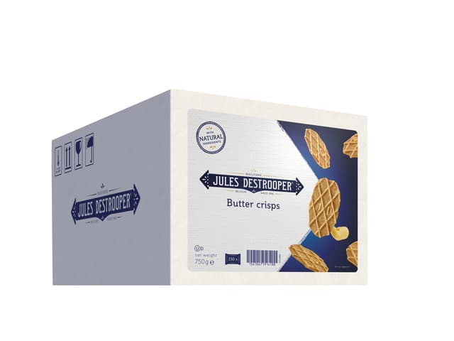 Koekjes Jules Destrooper natuurboterwafels doos 150 stuks