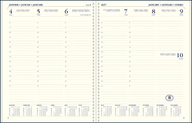 Agendavulling 2027 Ryam Executive A5 7dagen/2pagina's staand