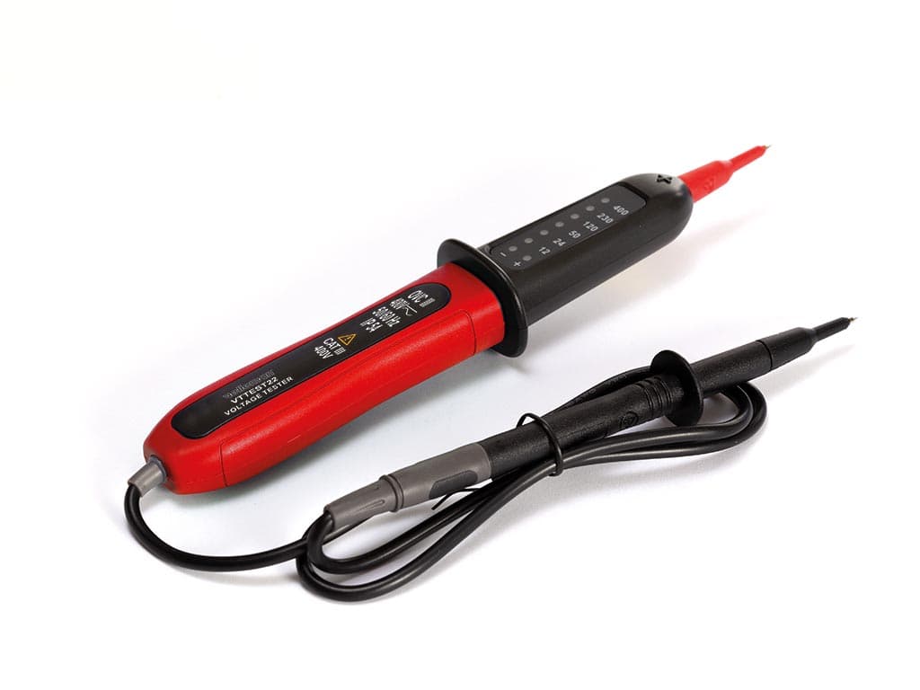 Tweepolige spanningstester - Cat III - 400V - LED-indicatie